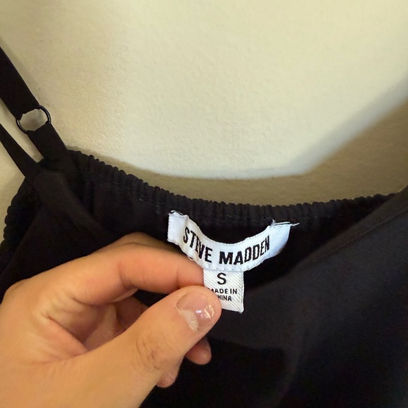 Steve Madden Sz Small Black Ember Flowy Maxi Semi-Sheer Dress Preppy Summer - Picture 6 of 10